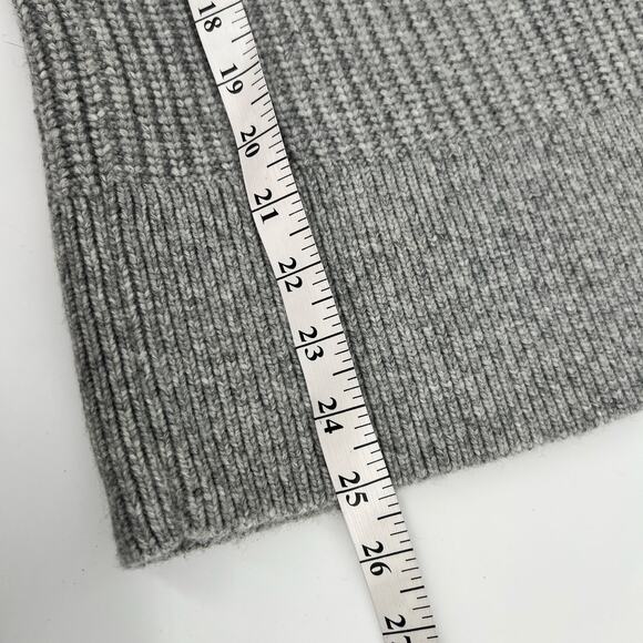 Banana Republic Chunky Turtleneck Zip Merino Wool Alpaca Women Small Gray Mock - Picture 9 of 10
